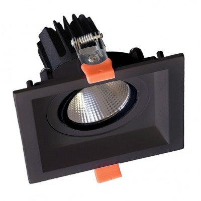 Φωτιστικό LED Χωνευτό Κινητό 30W 230V 2100lm 24° 4000K Λευκό Φως IP44 Μαύρο